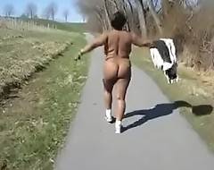 nude walk at field