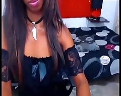 ebony black teen stripping give webcam great tits