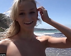 BANG Finished Teens - Emma Hix Beachfront strip tease