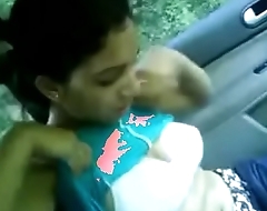 Indian wife way boobs in car